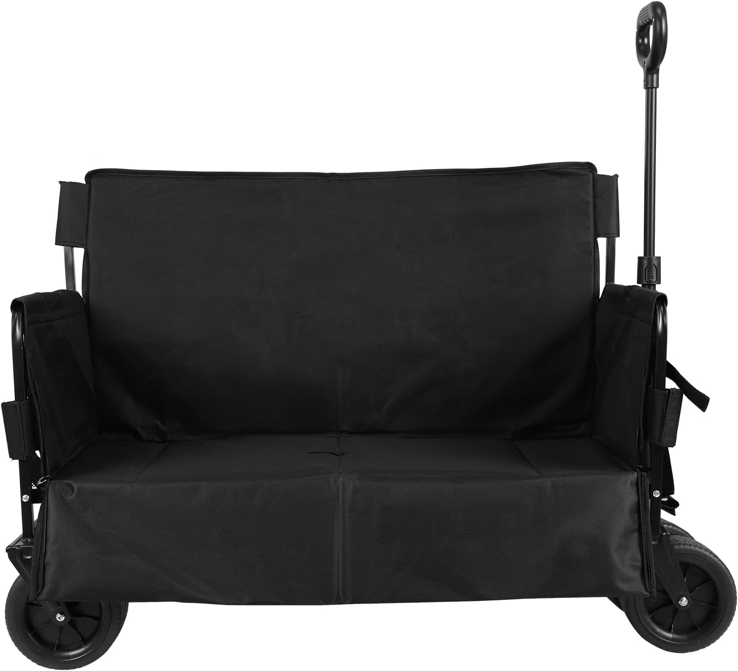 Generic Heavy Duty Wagon Cart Foldable with Big Wheels Heavy Duty Collapsible Utility Wagon for Groceries Garden Sport