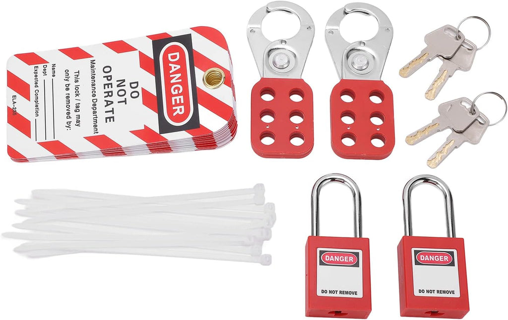 Dura Safety Padlocks and Lockout Tagout Loto Gear,Comprehensive Lockout Tagout Kit,for Lockout Hasp and Tags
