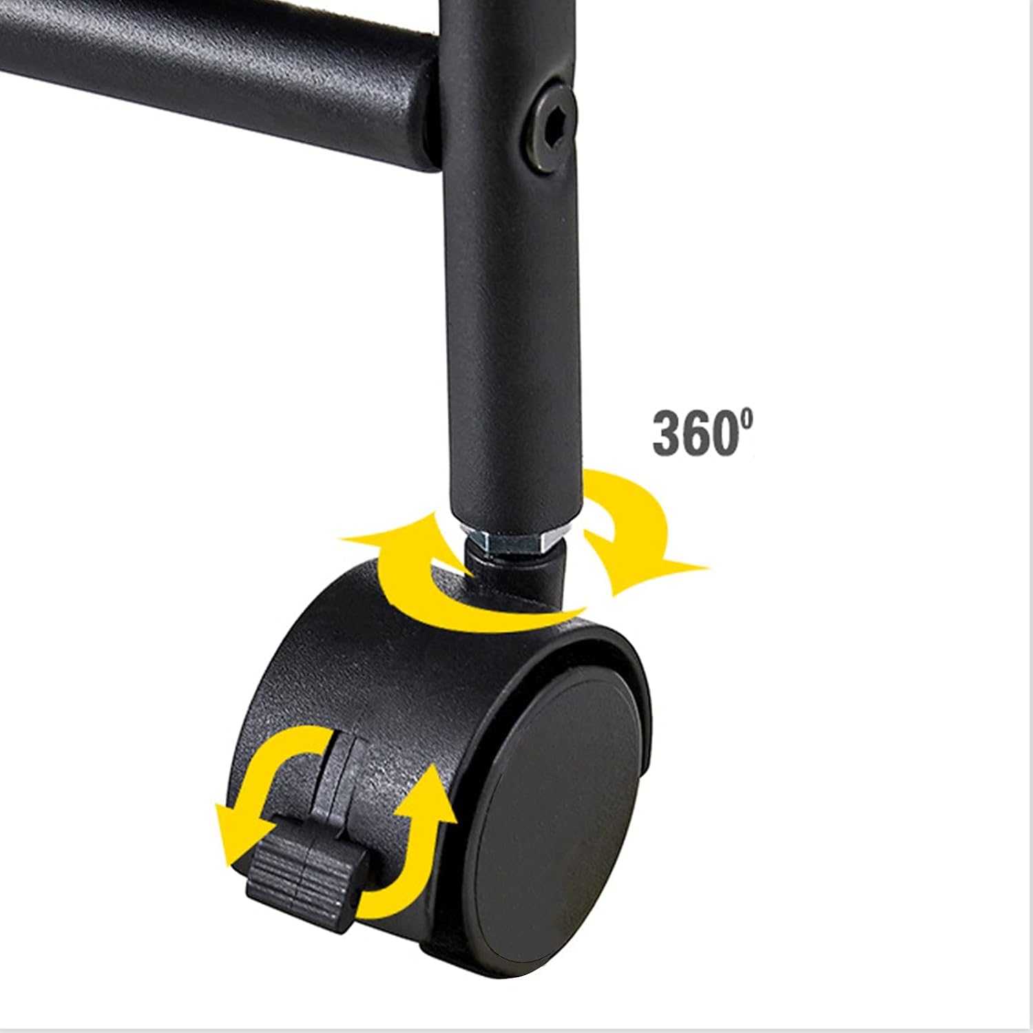 Gdrasuya10 Kitchen Baker Rack, 4-Tier Free Standing Walnut Mobile Shelving Unit Organizer Trolley Cart with 4 Push-Pull Drawers Weight Capacity 100 lbs