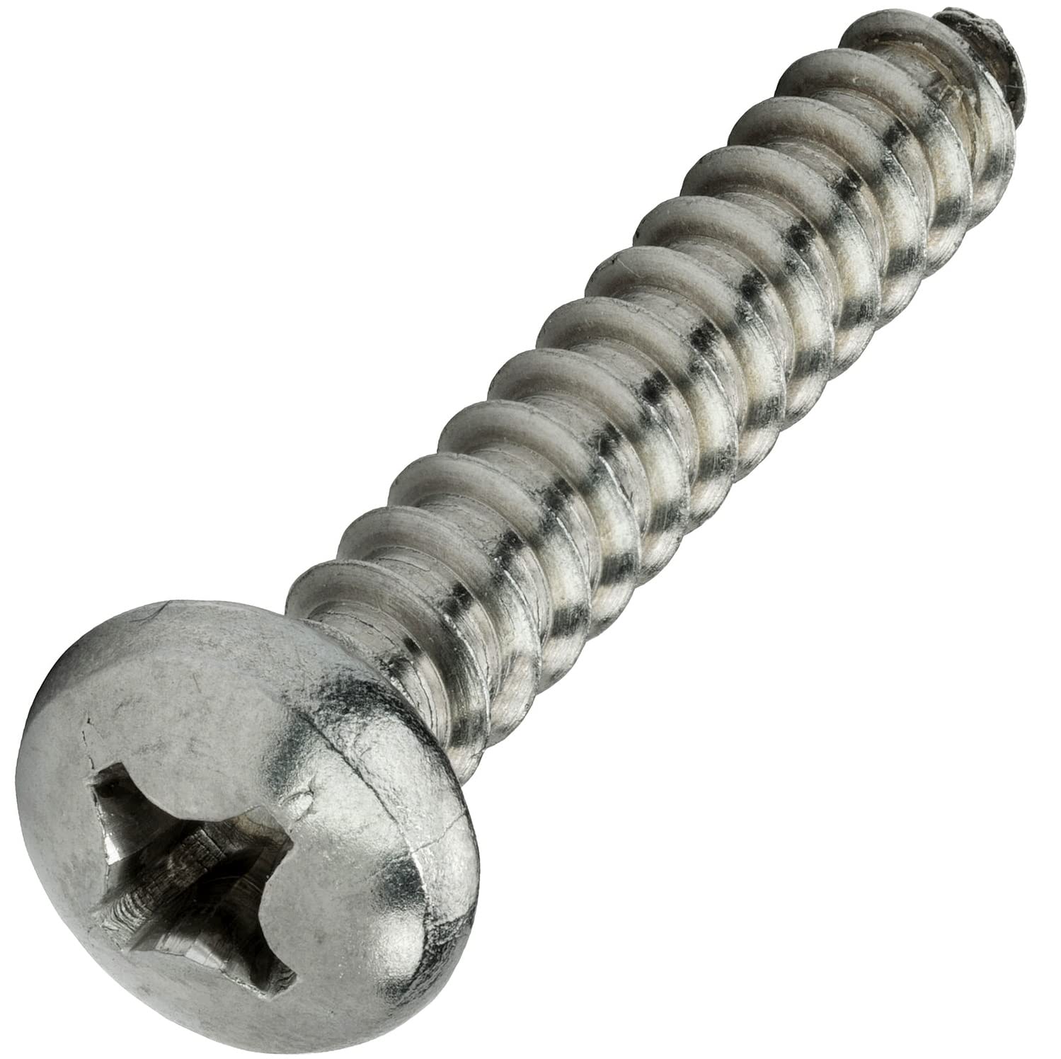#1 x 5/8' Sheet Metal Screws Kit Hardware Self Tapping Pan Head Stainless Steel Pack of 1000 Fastener Set LS18111F