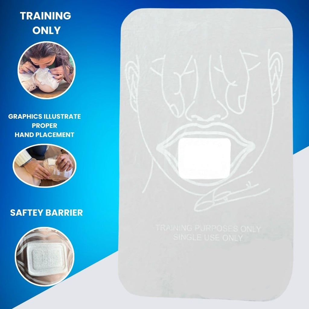 MCR Medical CPR & FA Training Kits w. 2 Non-Woven Triangular Bandages, 100 Pack