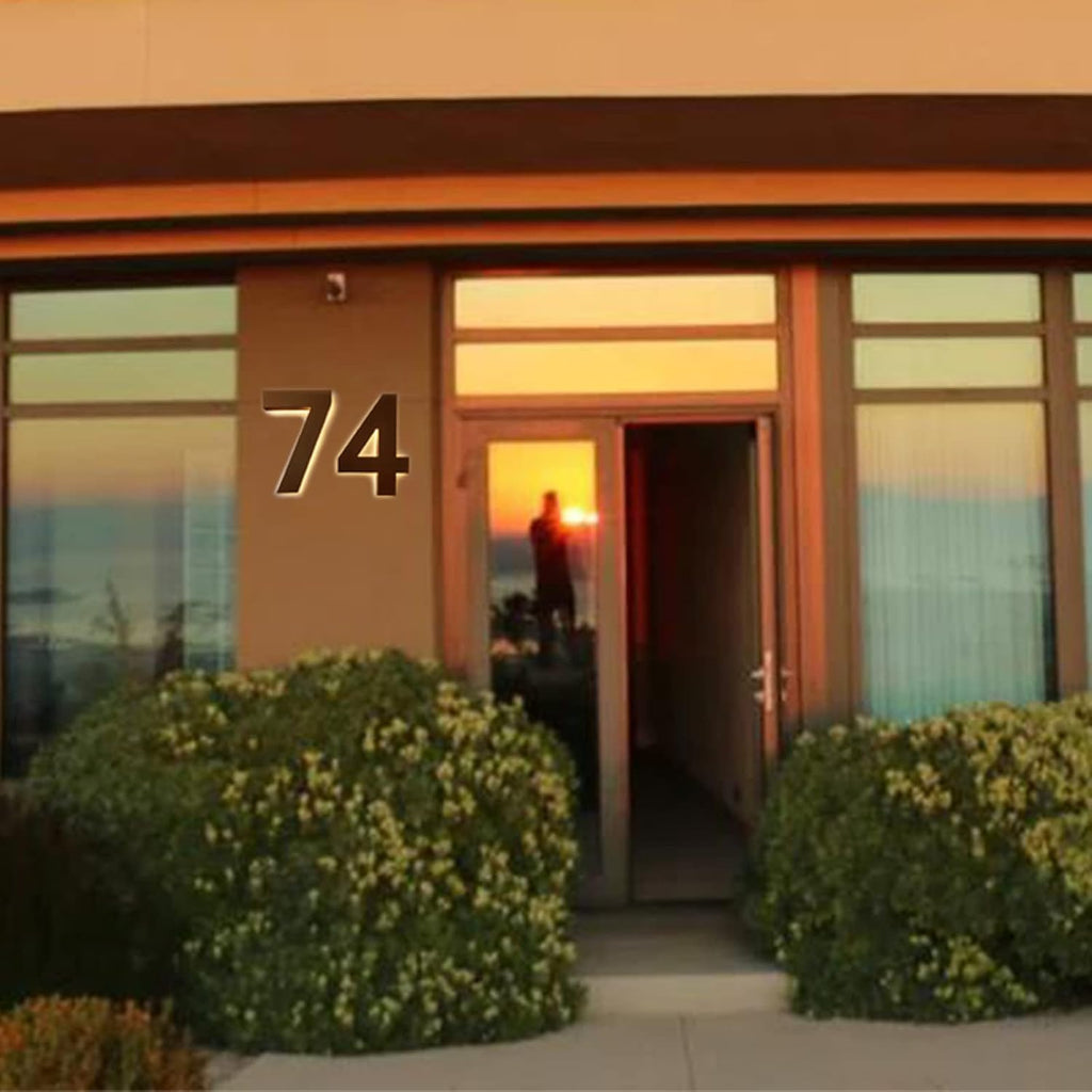 Backlit LED House Numbers For House Street, 20' Personalised Illuminated Modern House Address Numbers Sign Lighted Address Plaque,U
