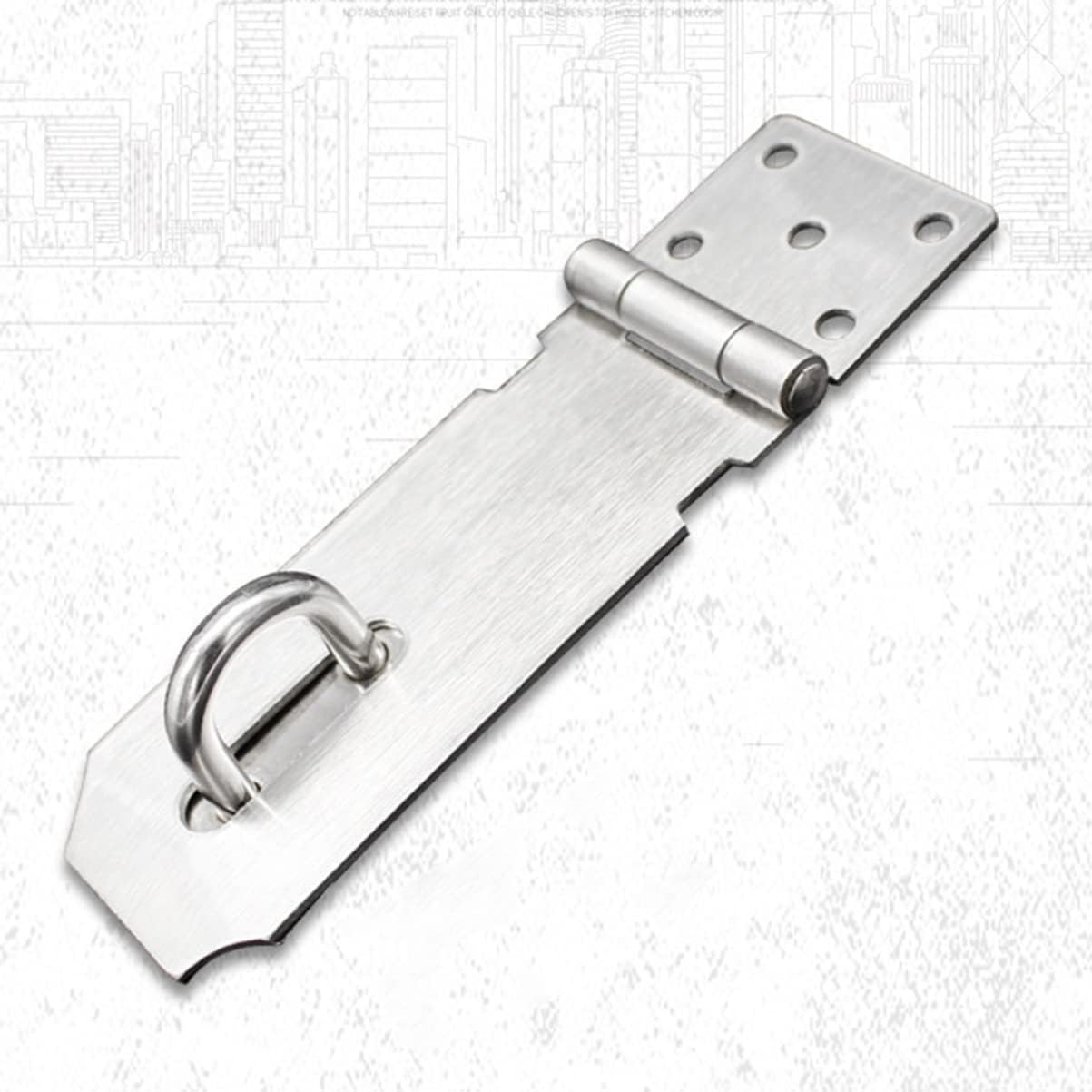 2pcs 5 Lock Hasp Lock for Door Cabinet Locks Accordion Doors Interior Door Locks for Bedrooms Gate Lock Pad Lock Shed Door Heavy Duty Padlock Hasp and Staple with Lock Garage Door