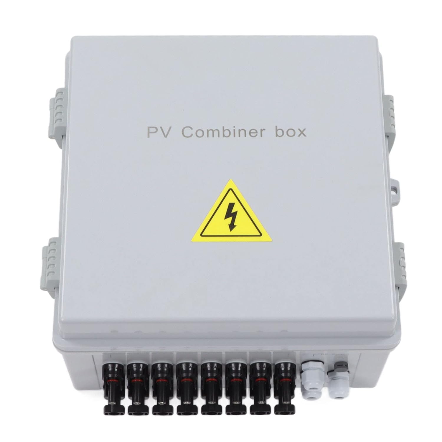 PV Combiner Box for Off Grid Solar Power Systems - 8 String IP65 DC Breaker Box, Photovoltaic Electric Box, Outdoor Use, Weatherproof Design, Solar Energy Solution, 80A Current Rating