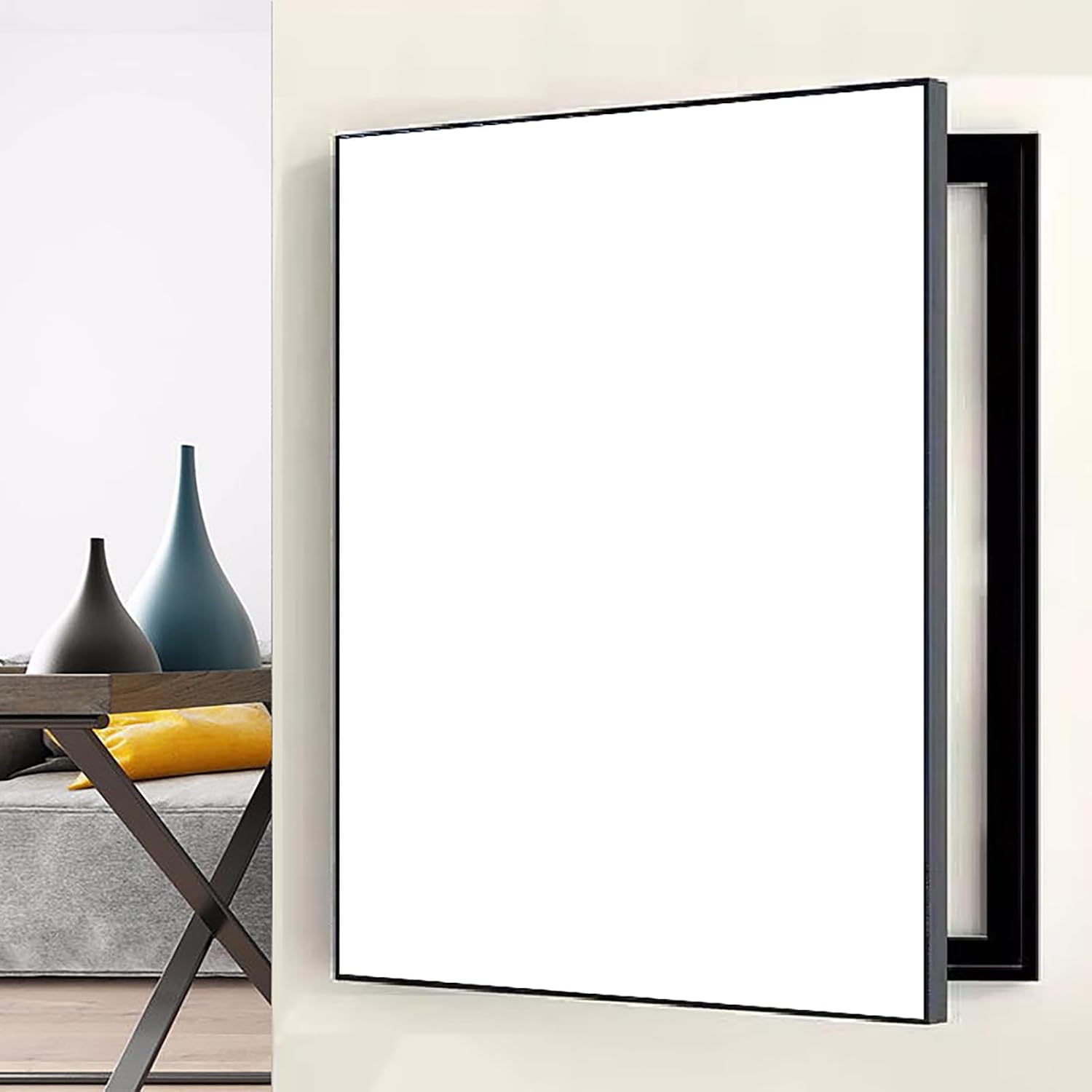 Electrical Panel Cover Single-color Fuse Box Cover Decorative Wall, PS Circuit Breaker Panel Protective Casing, Electric Panel Cover Easy to Install, Apartment Decor(Style1,WXL-45 x 55CM-17.7 x 21.7')