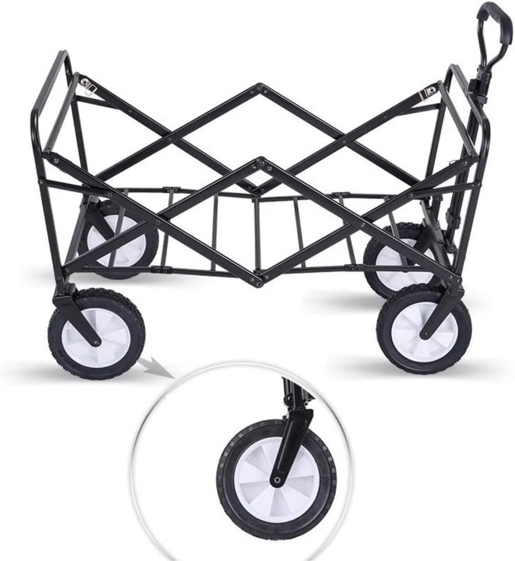 Trolley Cart Folding Utility Wagon Cart Garden Camping Collapsible Wagon Sports Wagon Heavy Duty for Outdoor Festivals Camping Camping Cart Garden Wagon