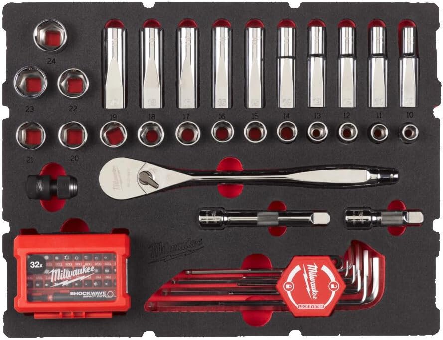 Milwaukee PACKOUT 1/2 Inch Key and Hex Key Set 70 Pieces