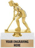Crown Awards 6' Gold Field Hockey Trophies - Girls Field Hockey Award Trophy