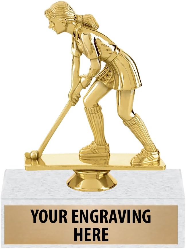 Crown Awards 6' Gold Field Hockey Trophies - Girls Field Hockey Award Trophy