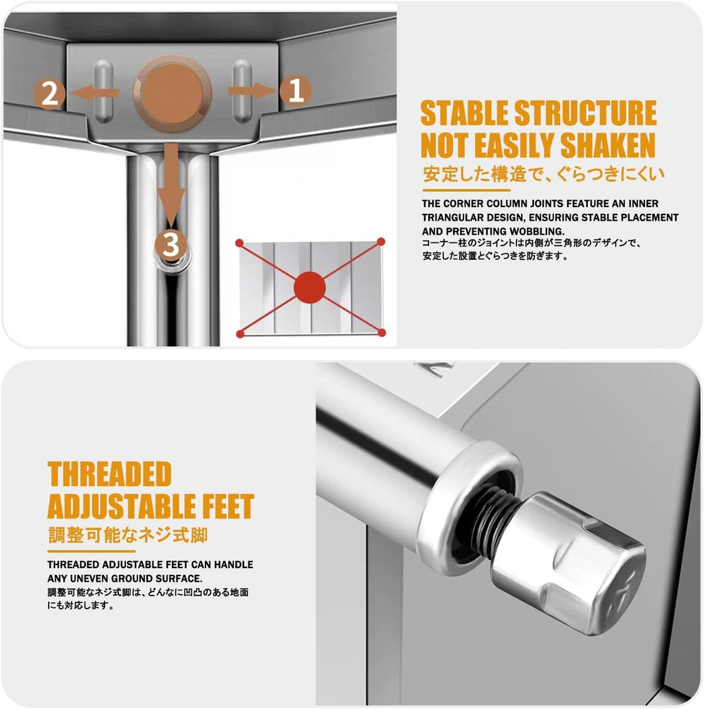 Bakers Racks for Kitchens，Kitchen Bakers Rack with Storage，Microwave Stand，Easy to Move, Multi-Layered Storage, Suitable for Restaurants and Kitchens.(90 * 40 * 100CM)