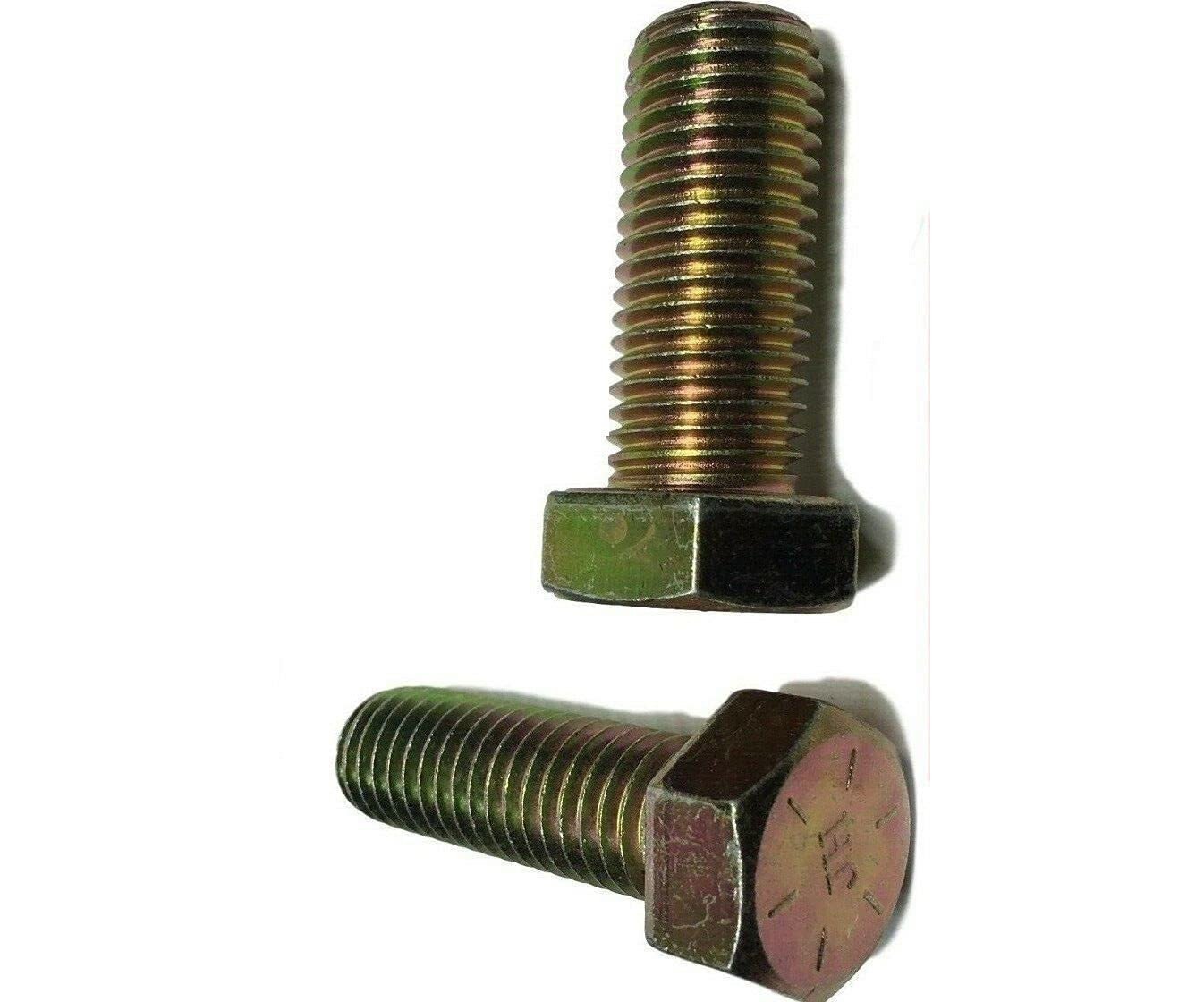 KolotovichTool Pack of 300, 1/2-13 x 1 1/2' Hex Bolt Zinc Plated Grade 8 Cap Screw Full Thread Fastener Kit Bolt Set RE-7159DD