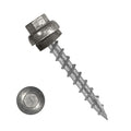#12 Long Life Metal Roofing Screws (500 Count) -1.5' Long Shaft-Metal to Wood- OSB Replacement Screws -Domed Cap Screw Head EPDM Washer- Free 5/16' Hex Bit Driver! (500, Zinc)