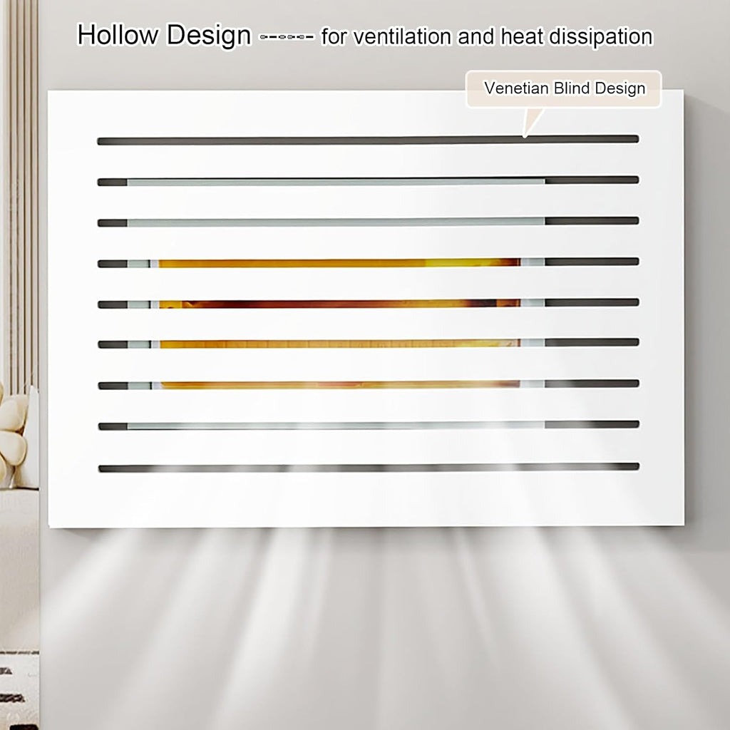 Breaker Box Cover Decorative, Hide Meter Electrical Panel Cover with Heat Dissipation Holes, Flip-Top Design, Wall Mounted Easy to Install(Brown 1,60 * 50cm/23.6 * 19.7in)