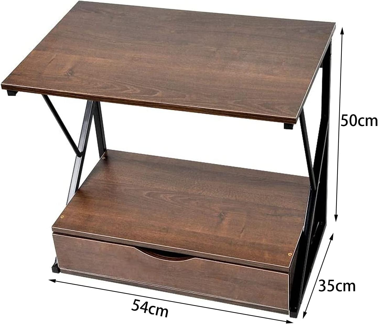 Microwave Storage Rack 2-Tier Kitchen Baker's Rack, Microwave Oven Rack Kitchen Counter Storage Organizer, Wood Kitchen Shelf Rack with Drawer Stand/Wood Color (Brown),Brown