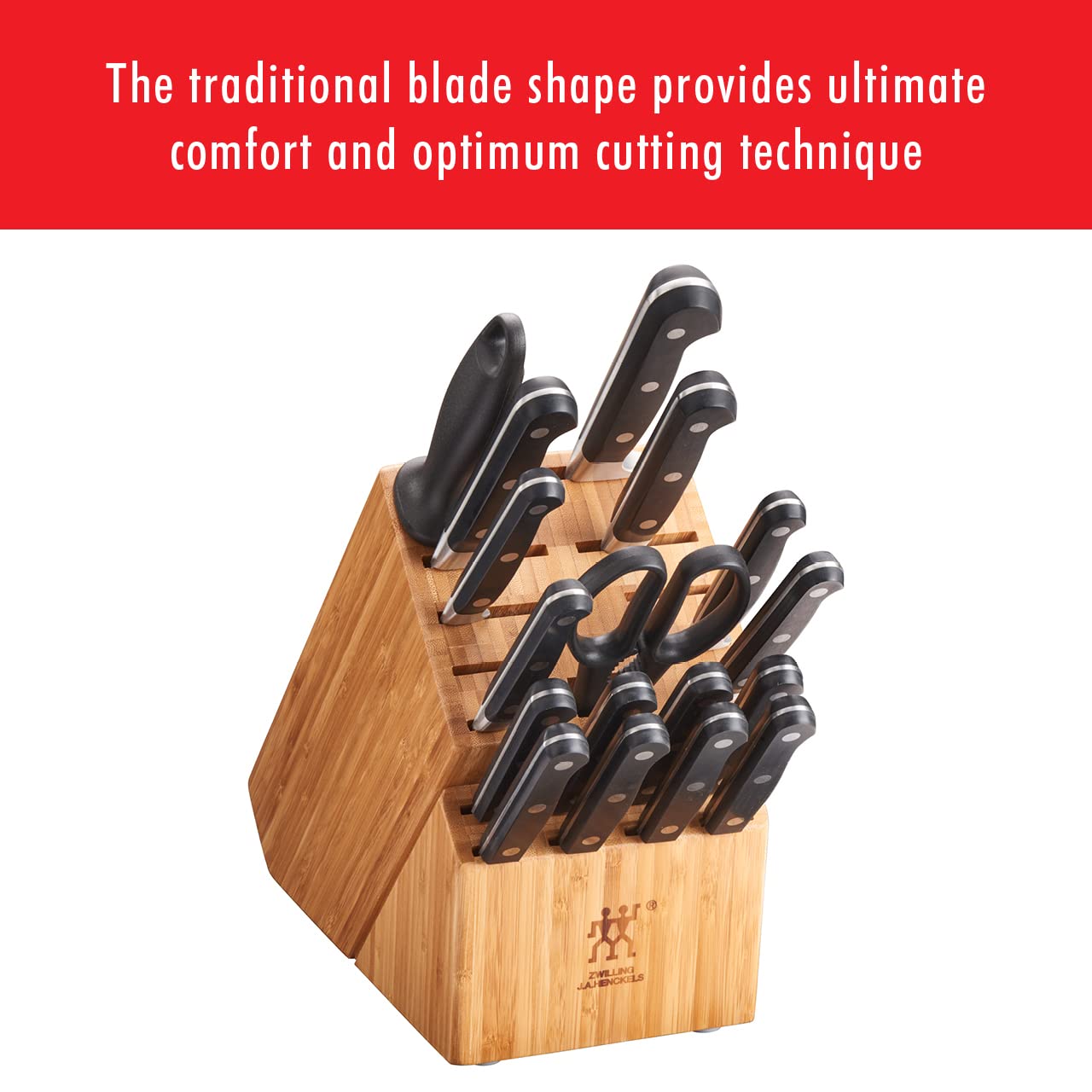 ZWILLING Professional S 18-Piece Razor-Sharp German Block Knife Set, Made in Company-Owned German Factory with Special Formula Steel perfected for almost 300 Years, Dishwasher Safe