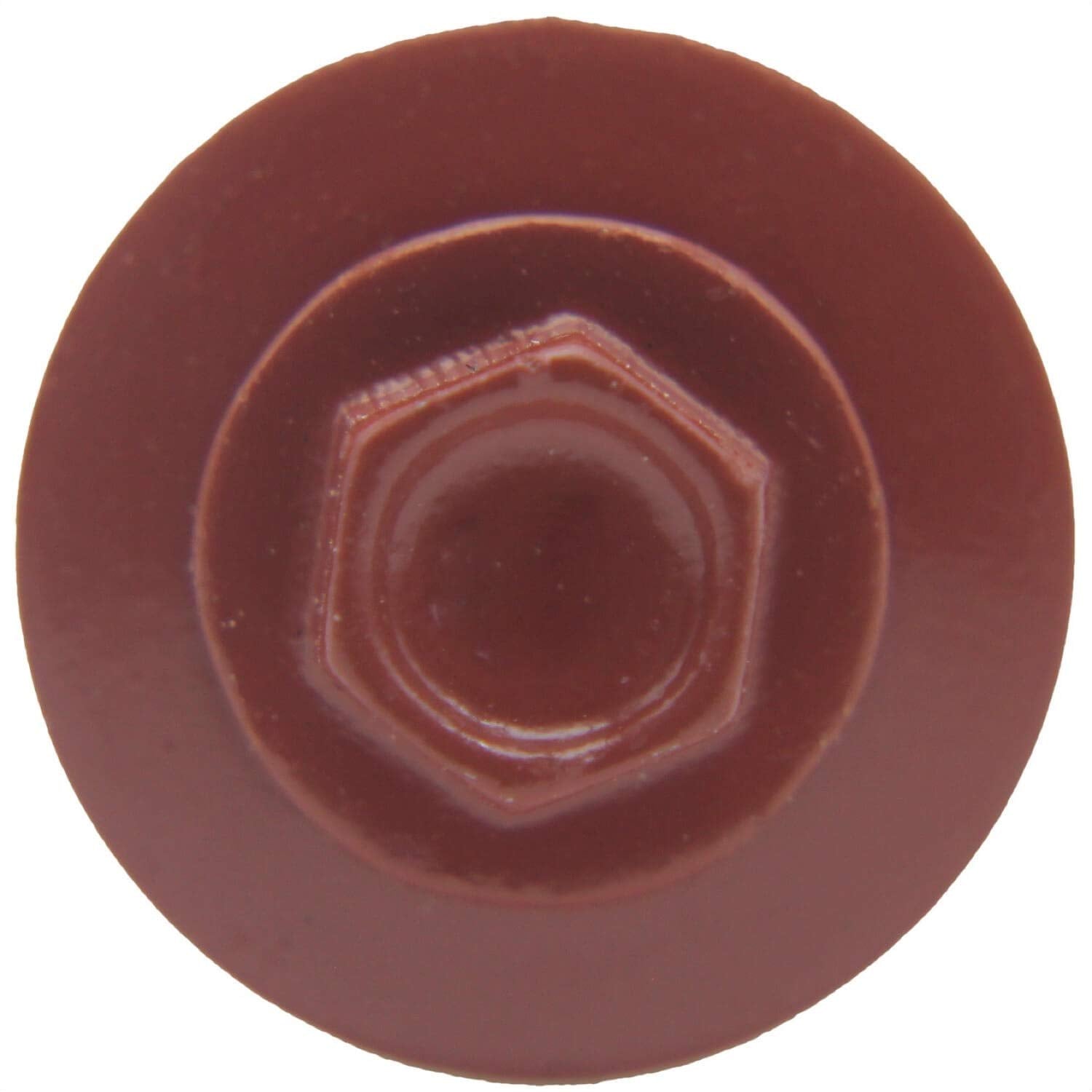 12 x 2 RED Metal Roofing Screws - Hex Washer Head- Self-Starting/Tapping - EPDM Washer. 4 X 250 Bags - 1,000 Screws