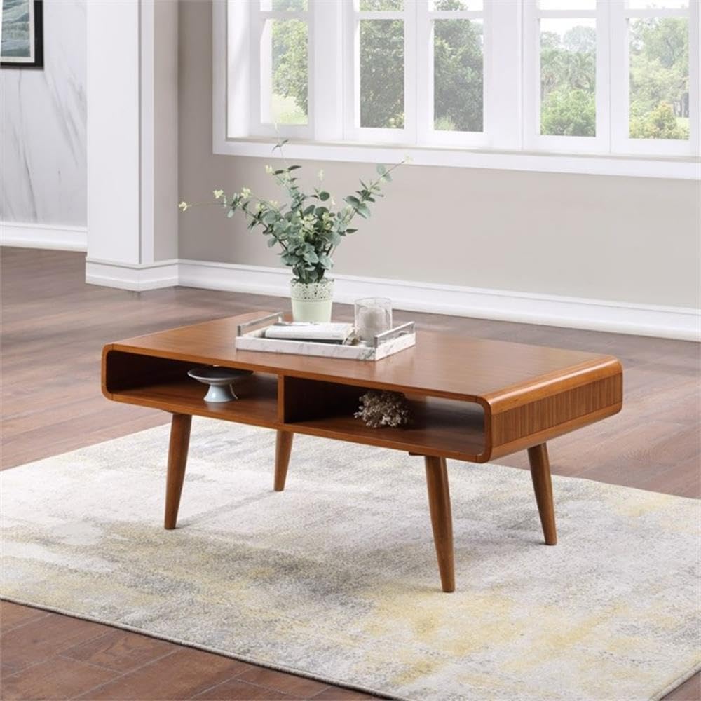 Boraam Zebra Series Halmstad Coffee Table, Rich Walnut