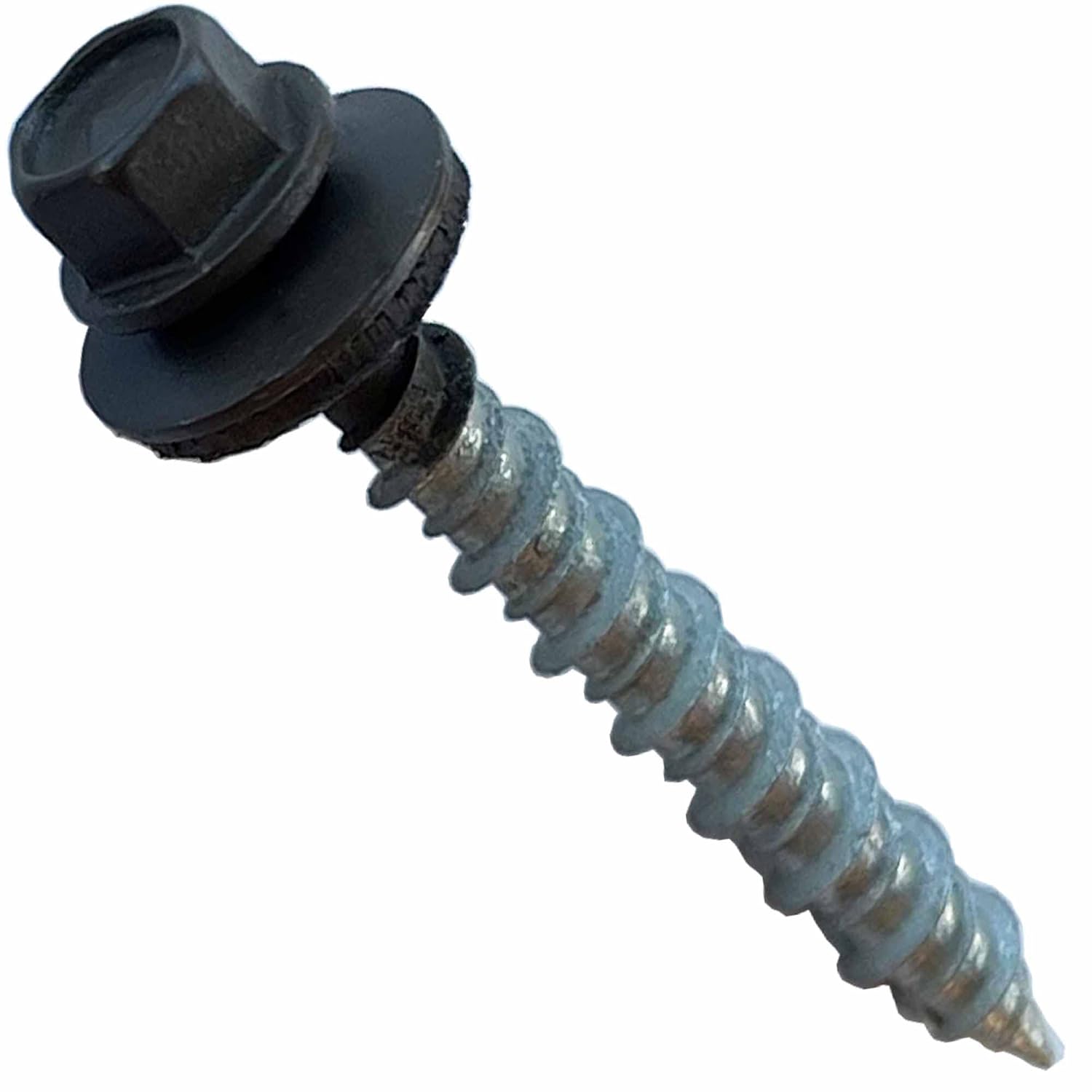 Metal Roofing Screws - #10 x 1.5' – Self Tapping ¼' Hex Head with EPDM Rubber Washer – for Metal to Wood, Corrugated Roofing, Siding, Sheds, Pancake Screw - Hex Drive Easy Install - Brown (2500)
