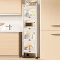 Microwave Storage Stand, Kitchen Pantry Storage Cabinet Coffee Bar Cabinet with Drawer, Kitchen Storage Cabinet, Kitchen Baker's Rack with Flip Door Cabinet, 5 Layers, 40cm/15.7in