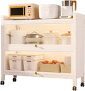 3-Tier Kitchen Pantry Storage Cabinet, Coffee Bar with Drawer, Kitchen Baker's Rack Flip Door, Space-Saving Kitchen Storage Solution - 100Cm/39.4In