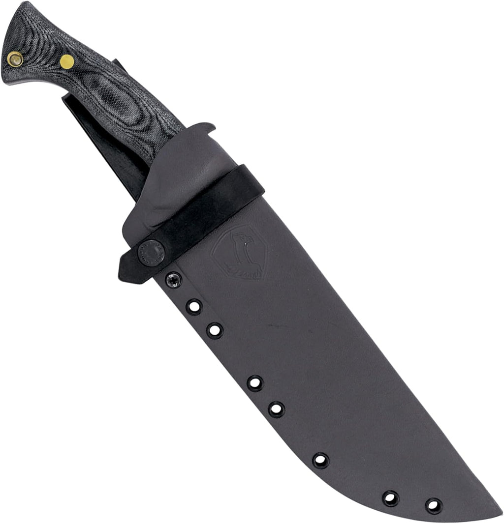 Condor Tool & Knife Plan A Knife - 1075 High-Carbon Steel Blade with Full-Tang Construction - Ergonomic Micarta Handle - Kydex with Leather Belt Loop Sheath - Ideal for Bushcraft, Camping & Survival