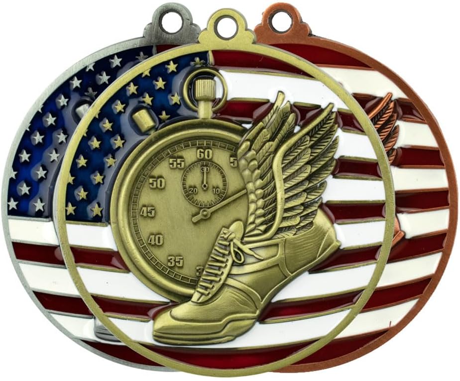 Track and Cross Country Award Medals, Sports Medals Winner Medals Gold Medals - Multiple Options in Quantities 1-50 -Custom Neckbands