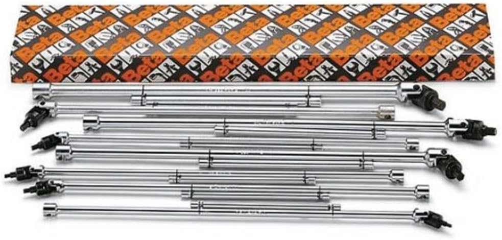 Beta 953/S9 Set of 9 Sliding T-Handle, Swivel Head Hex Bit Wrenches, Metric 3-10 mm