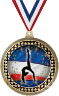 Crown Awards 2.75' Gym Back Walkover Medal Award, Gold Vega Gym Back Walkover Team Trophy Award Includes Free Neck Ribbon Prime