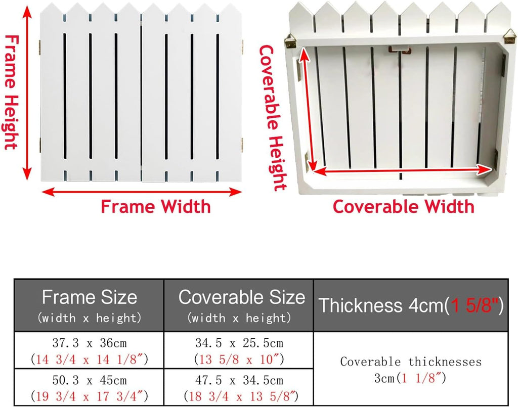 Electrical Panel Cover Breaker Box Cover Like Garden Fence, Wall Hanging Electrical Panel Cover, Removable Circuit Breaker Panel Cover, Household Meter Box Cover(Brown,50.3x45CM-19.8x17.7)