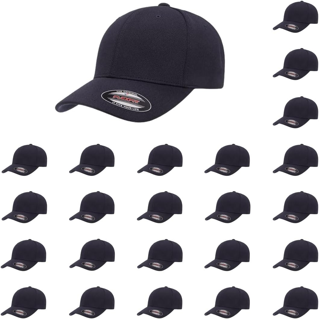 Flexfit 6597 Cool & Dry Honeycomb Weave Fabric Performance Sport Cap | Bulk Packs Available