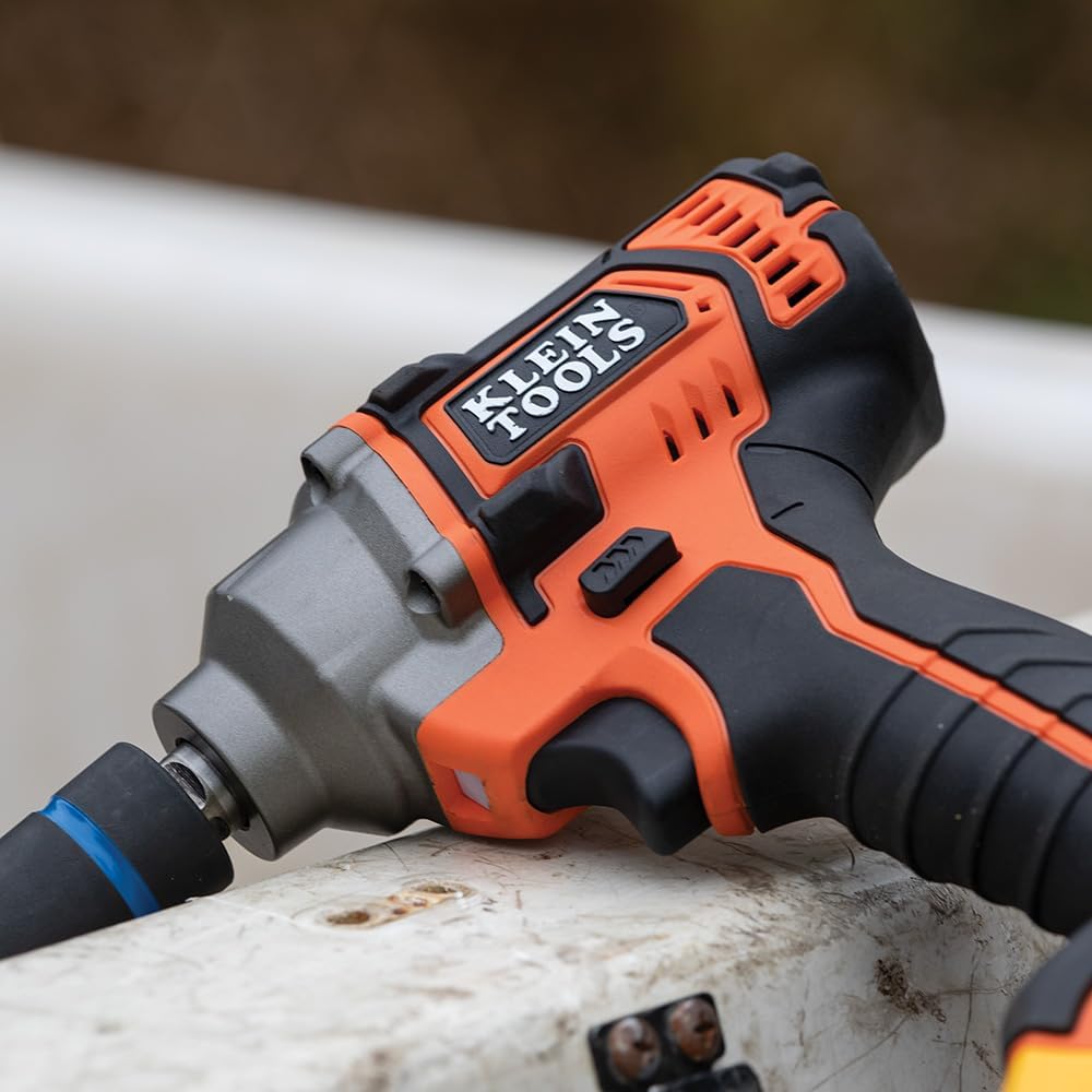 KLEIN TOOLS BAT20CW 1/2-Inch Battery-Operated Impact Wrench with Compact Design for Excellent Control in Tight Spaces (Power Tool Only)