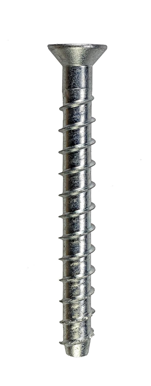 Simpson Strong-Tie THD37500CS - 3/8 Inch x 5 Inch Countersunk Head, Zinc Plated Titen HD Heavy Duty Screw Anchor for Concrete, Easy Installation (Pack of 50)