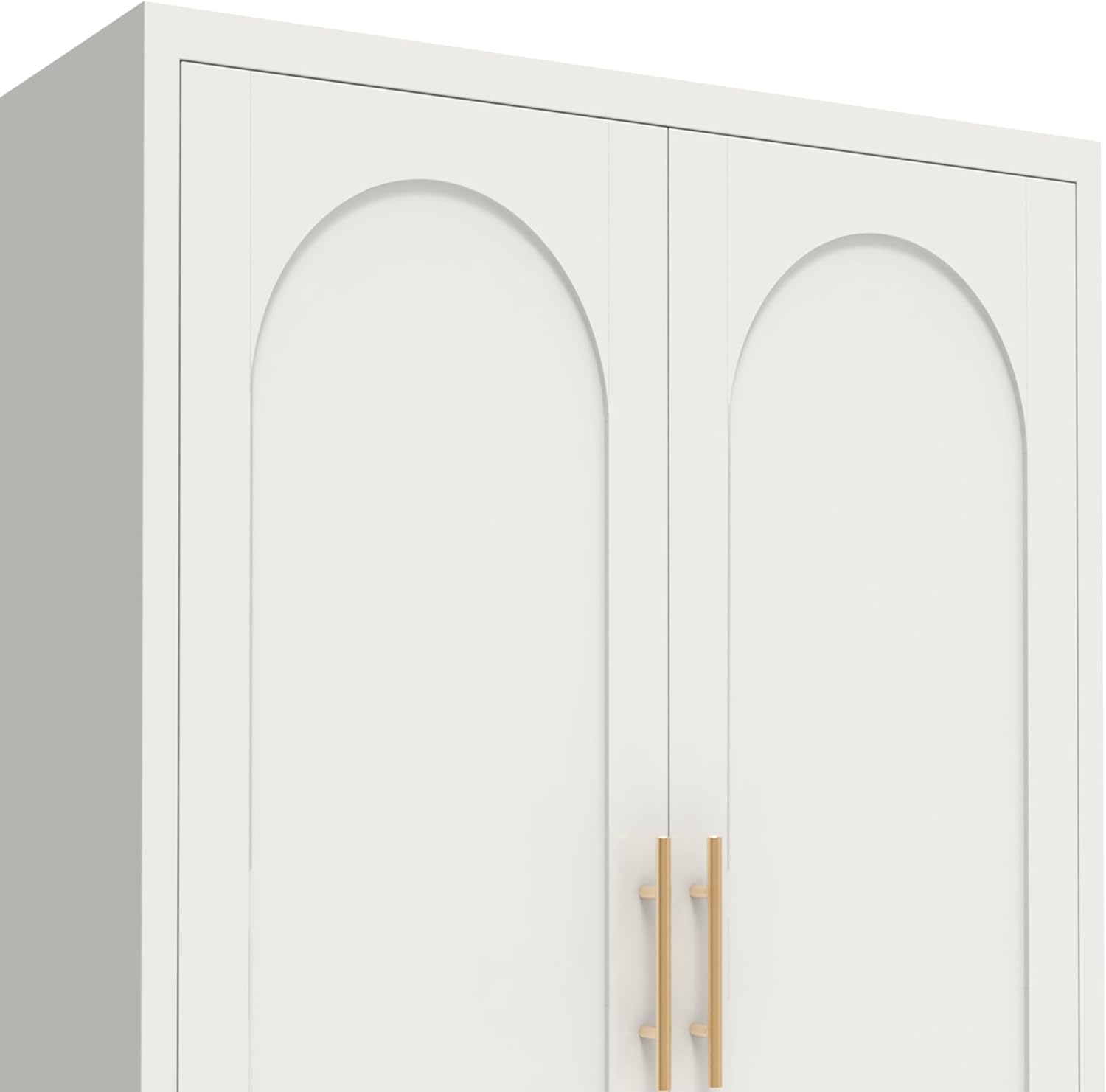 61'' Metal Storage Cabinet with Doors White, Adjustable Shelves Cabinet for Bedroom, Office, Kitchen or Garage, Tall Steel Organizer for Secure and Space-Saving Storage (Product A)
