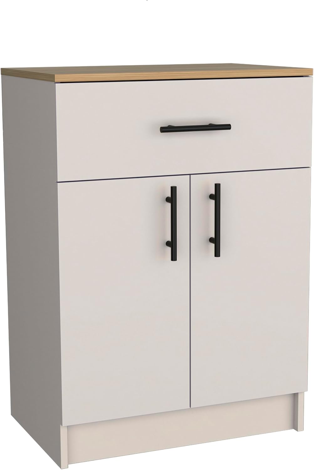 24' Spacious Drawer Freestanding Storage Cabinet, Kitchen Storage Bakers Rack with Double Doors, Utility Food Cupboard with Interior Shelves for Kitchen Organization, Multicolor