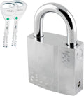 ENFORCER ABLOY 330-25 Heavy-Duty Disc Detainer Padlock - 1' (25mm) Shackle Clearance, 5/16' (8mm) Boron Steel Shackle, 2.24' (57mm) Wide Brass Body - for Trucking, Rail, Containers