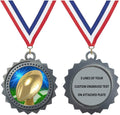 Express Medals 1 to 50 Packs Engraved Personalized Silver Football Medals Trophy Award with Neck Ribbon Medal Trophies Award Tournament Prize Gift Custom