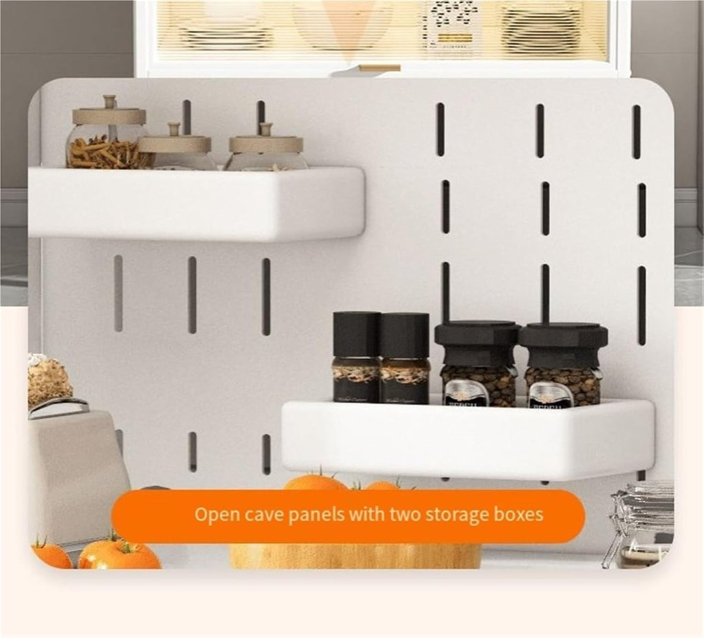 5-Tier Bakers Rack for Kitchen l Sideboard Baker's Storage Cabinet Multifunctional Microwave Stand with Accessories Storage Cabinets with Flip Door for Home,Living Room