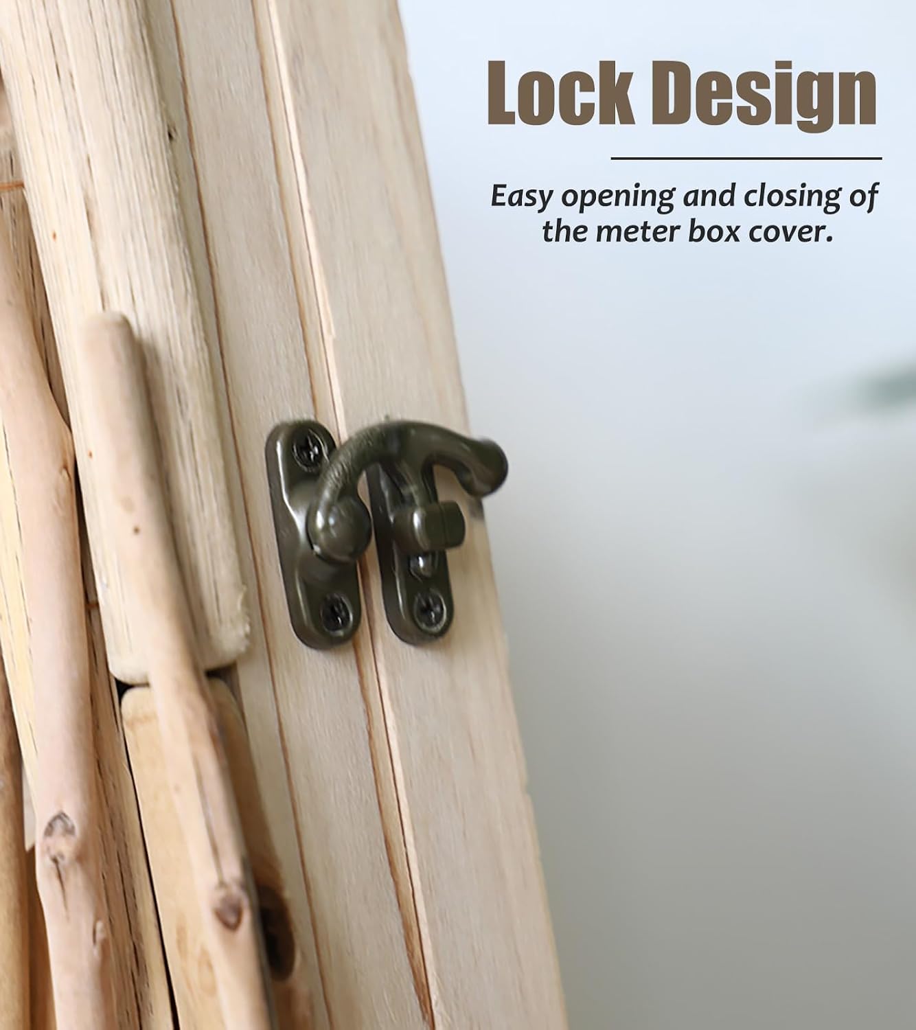 Electrical Panel Cover Wall Hanging Breaker Box Cover with Clock, Solid Wood Electric Panel Cover Cabinet with Hook, Circuit Breaker Panel Artwork for Household(WXH-50 x 40CM(19.7 x 15.7))