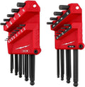 48-22-2187 Hex Key for Milwaukee 22-Key Ball End L-Key Set Red/Black - SAE/Metric