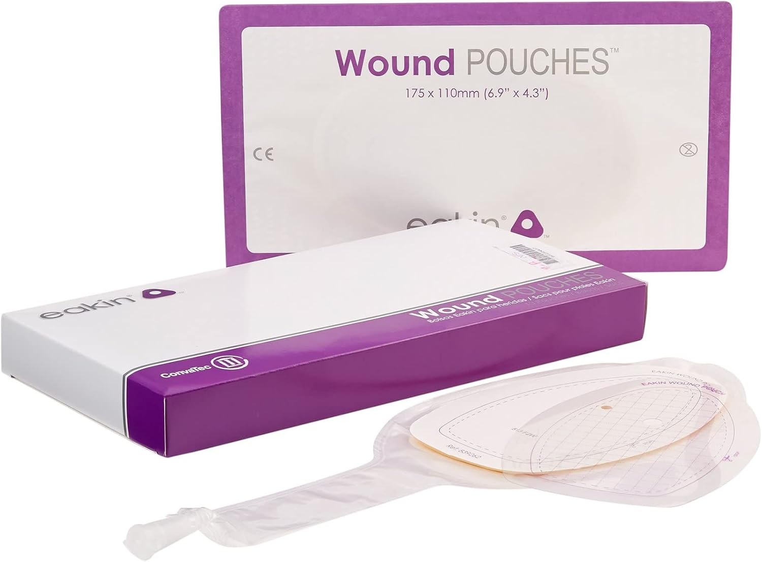 ConvaTec Eakin Fistula Wound Pouch with New Tap Closure 6.9' x 4.3'