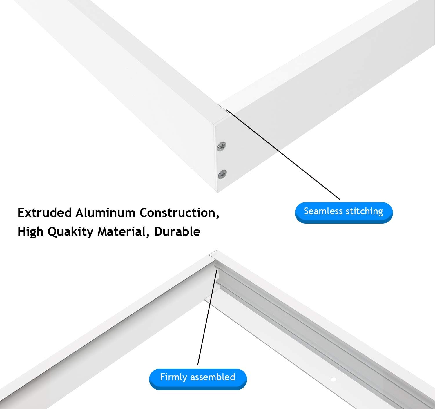 10 Pack 2x4 Surface Mount Kit Aluminum Frame for 2x4 LED Flat Panel Light, Not Included LED Panel Light