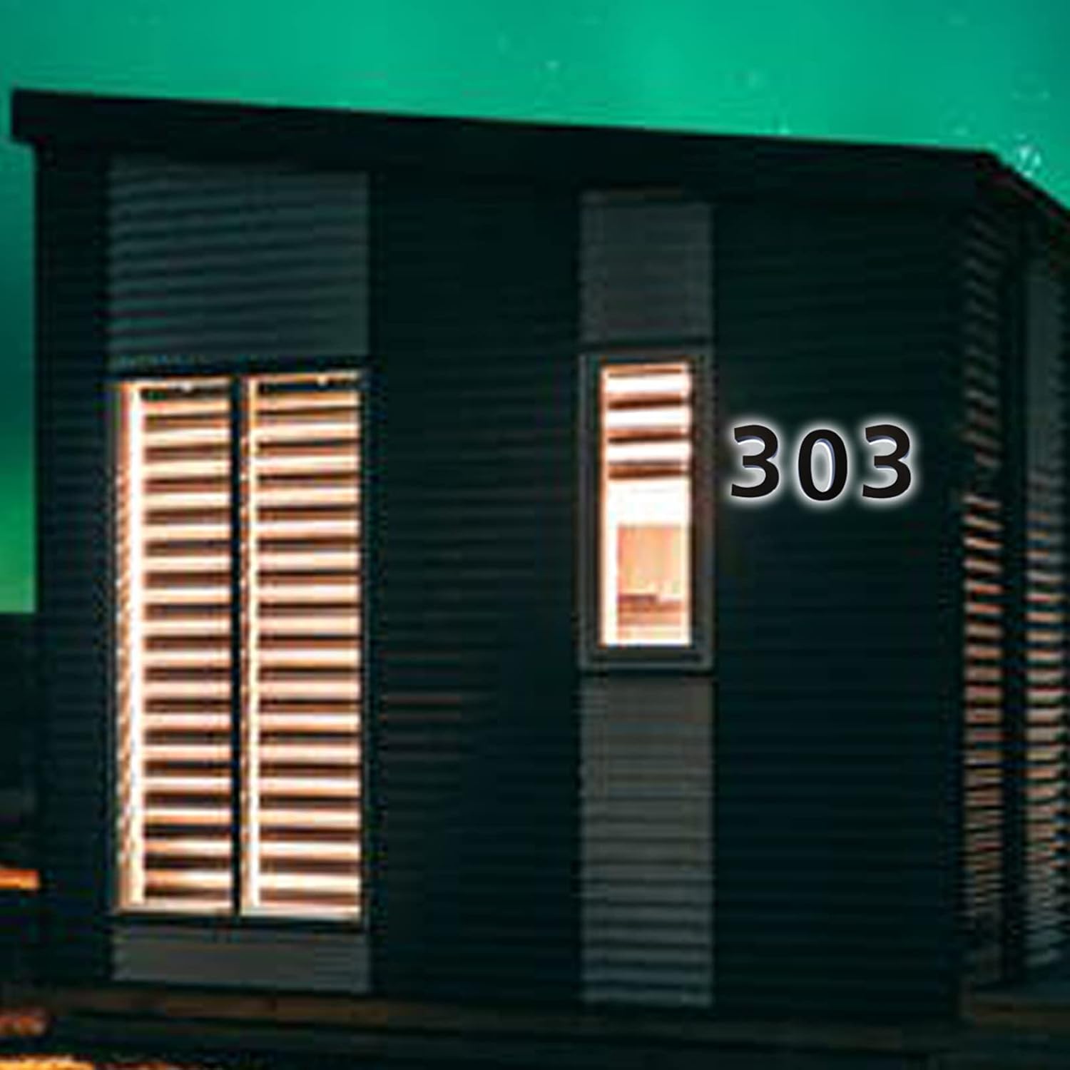 Address Numbers LED, Backlit Illuminated LED House Numbers, Black,Steel Lighted Up LED House Numbers For Outdoor, Illuminated Address Signs, White Light,18 Inch,0