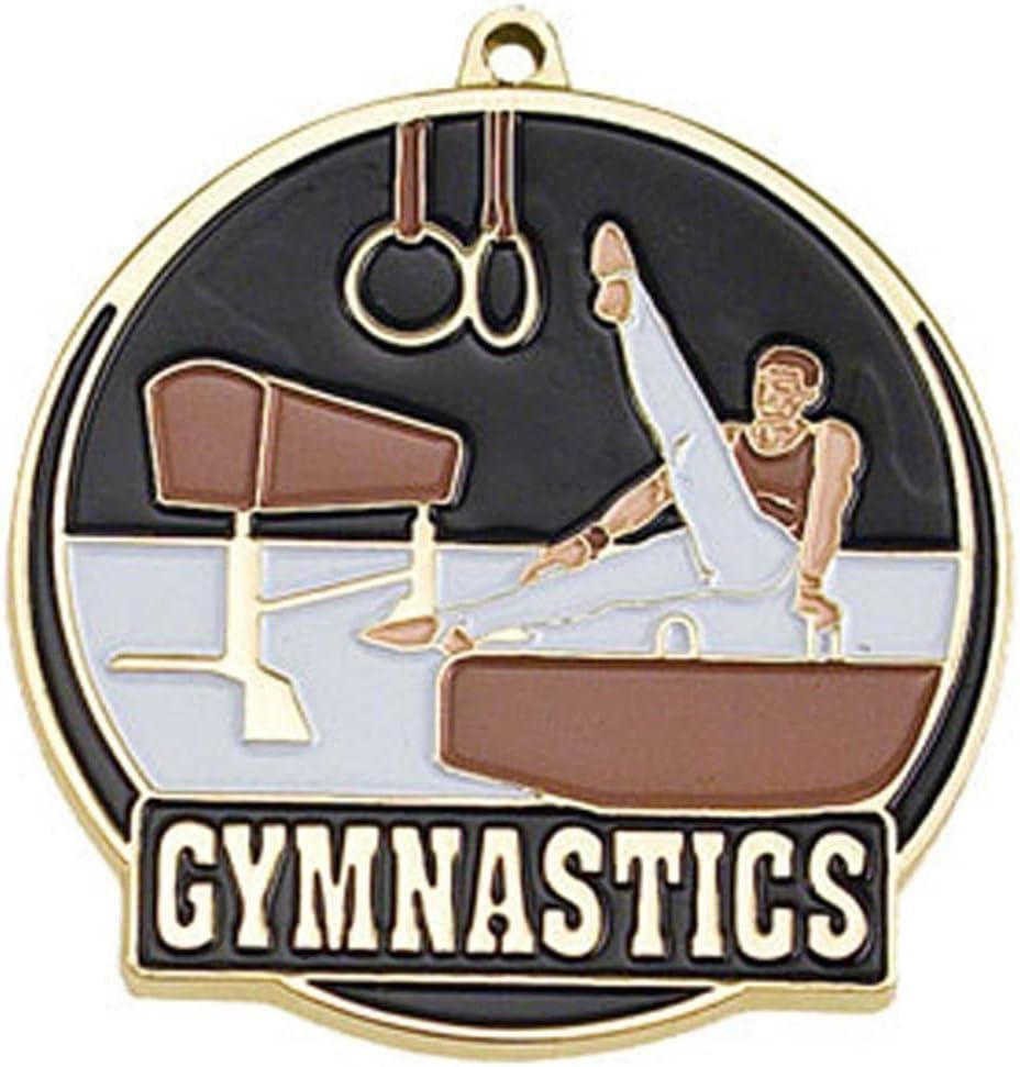 Gymnastics Men and Women Award Medals, Winner Medals Gold Medals - Multiple Options in Quantities 1-50 -Custom Neckbands