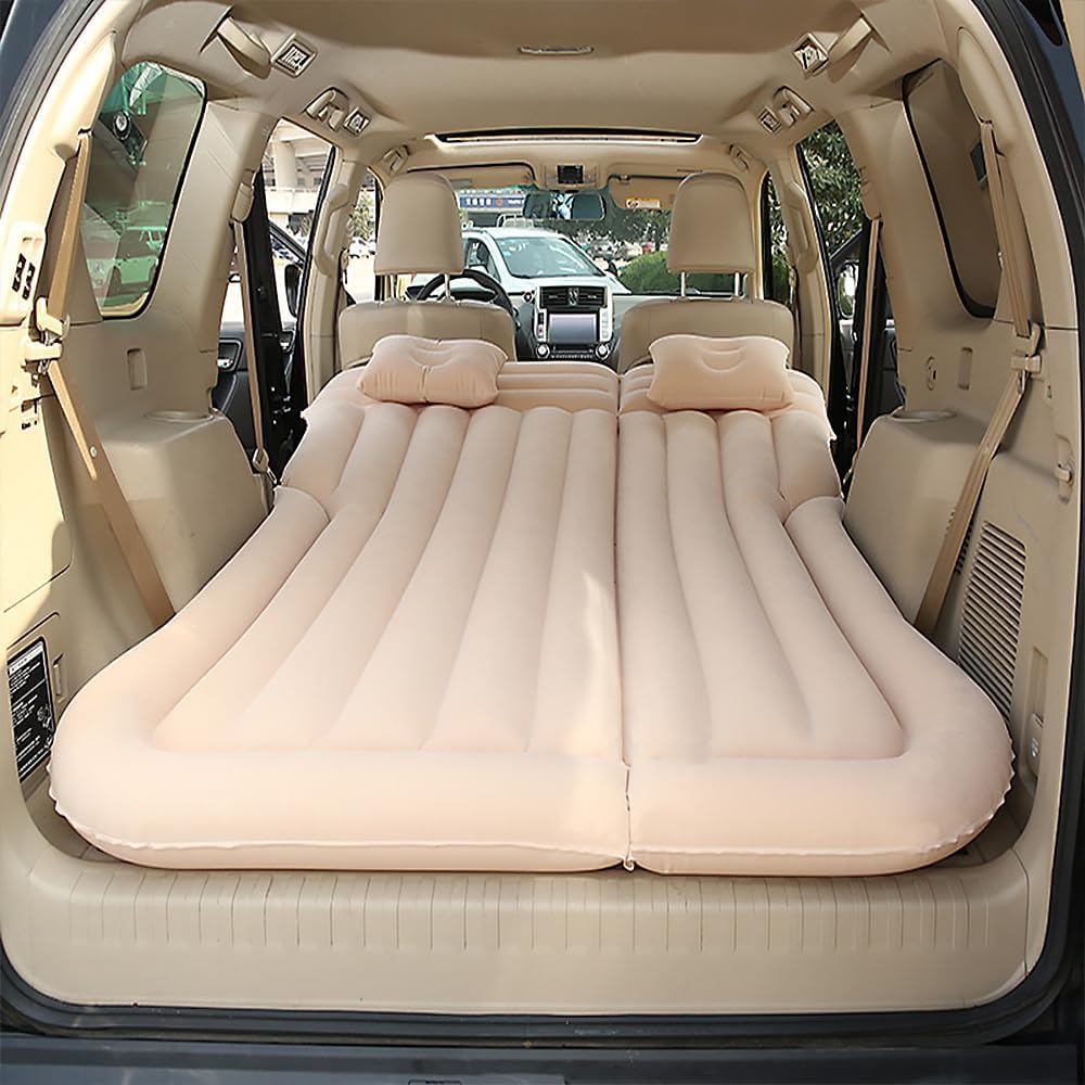 Car Inflatable Mattress for Opel Vauxhall Insignia Sports Tourer Wagon Estate 2009-2024 Rear Trunk Air Mattress Camping Folding Air Bed Cushion Back Seat Mattresses,Beige01