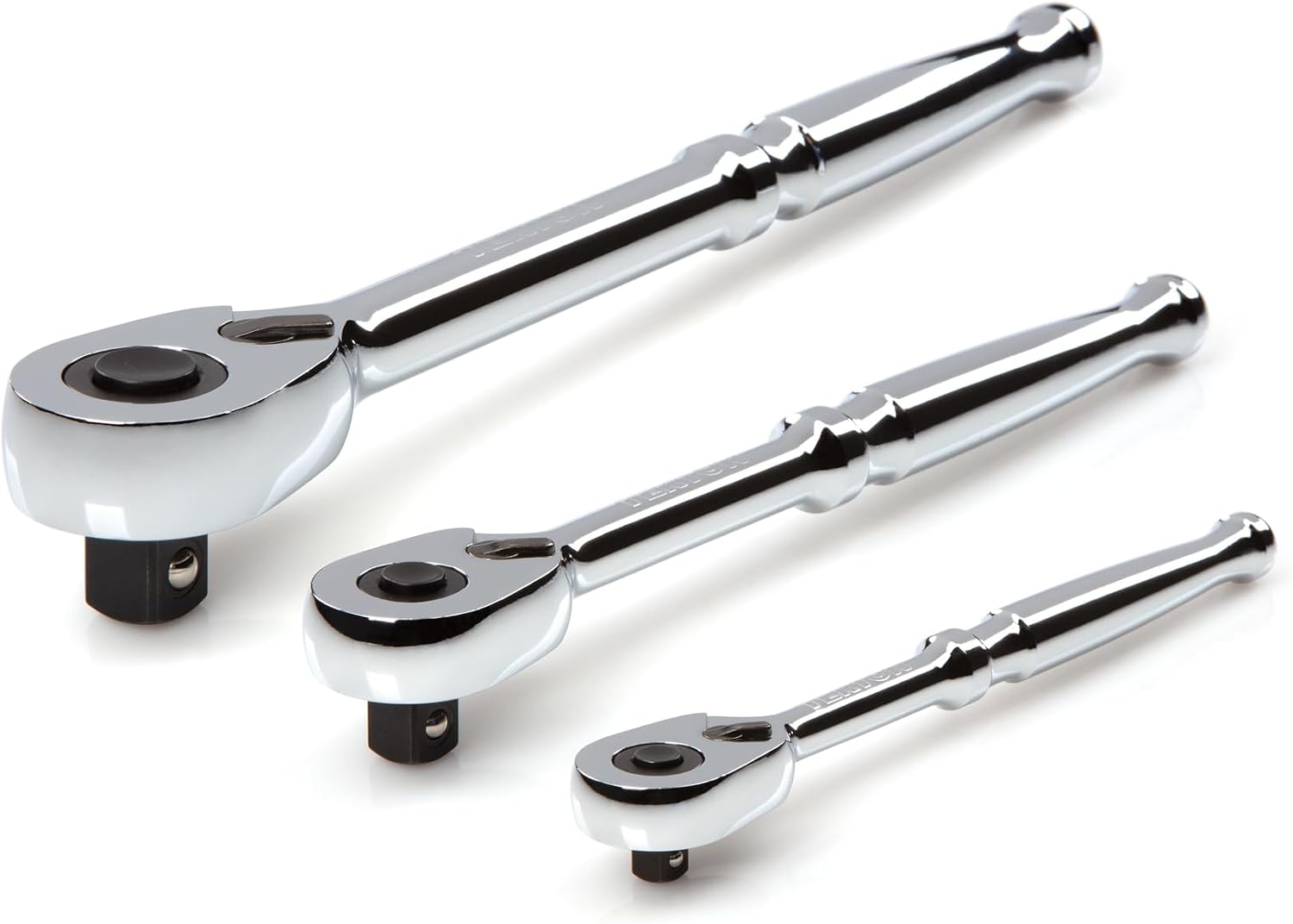 TEKTON 1/4, 3/8, 1/2 Inch Drive Quick-Release Ratchet Set (3-Piece) | SRH91100