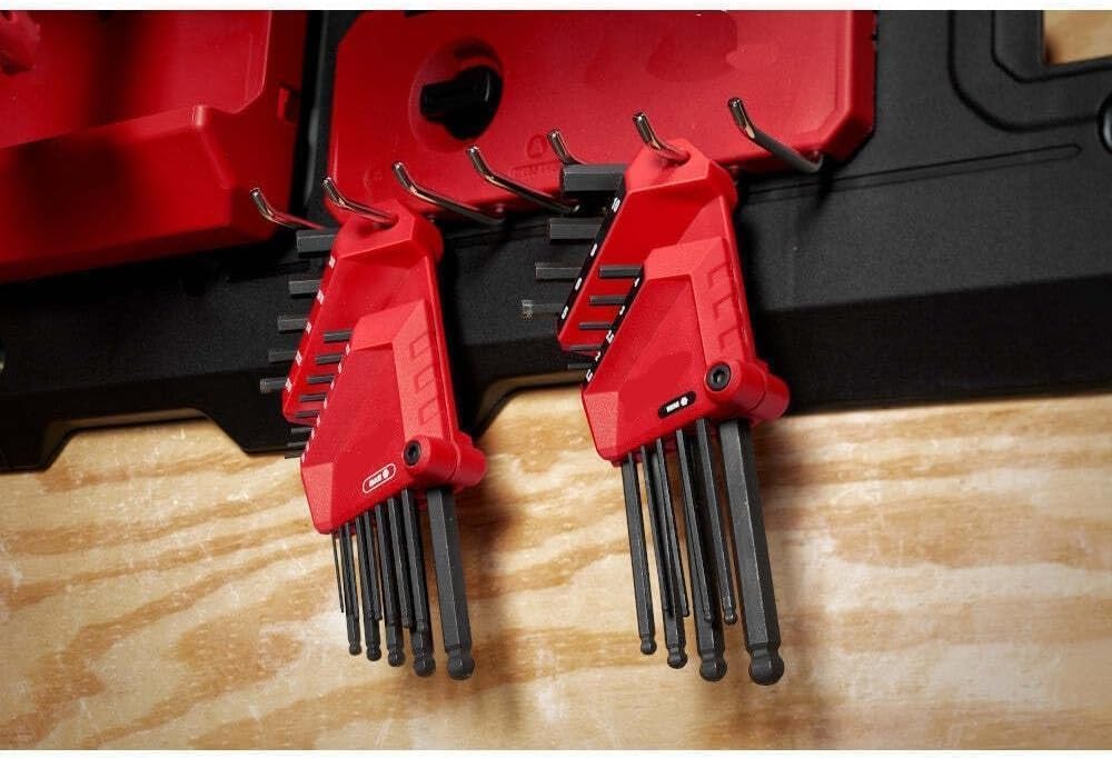13-key SAE and a 9PC Metric L-Style Hex Key Compatible with Milwaukee 48-22-2187 22-Key Ball End L-Key Set - SAE/Metric