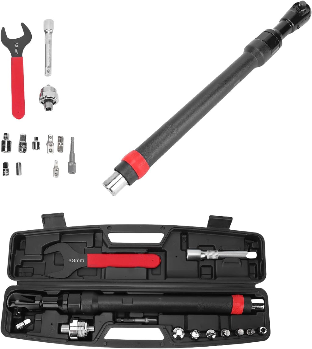 LICAEVEY Offset Extension Wrench, Impact Ready Ratchet Extender with 3/8 1/4 1/2 Square Drive Adapters, High Torque 150N.m Tool for Tight Spaces