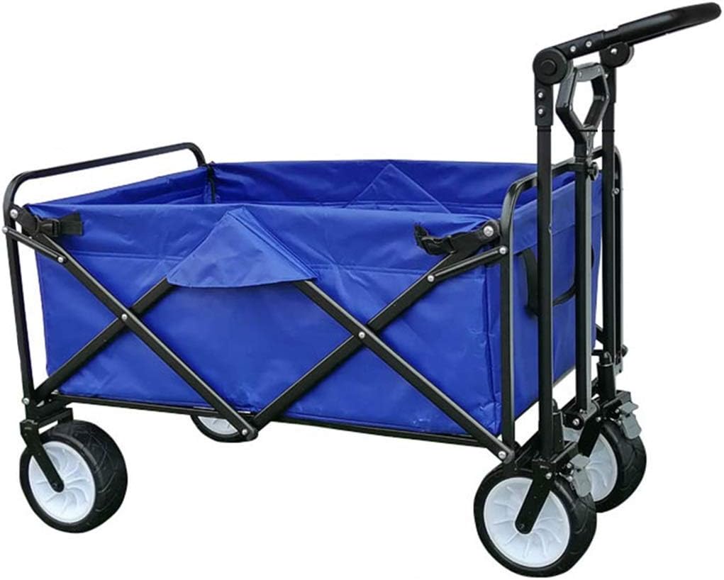 Folding Cart Wagon,Outdoor Fishing Car,Portable Camping Wagon,Garden Trolley,Shopping Handcart Buggy,Suitable for Outdoor Sports Events,Load 80KG