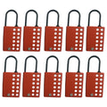10PCS KRM LOTO DI Electric Lockout HASP with 12 Holes-RED