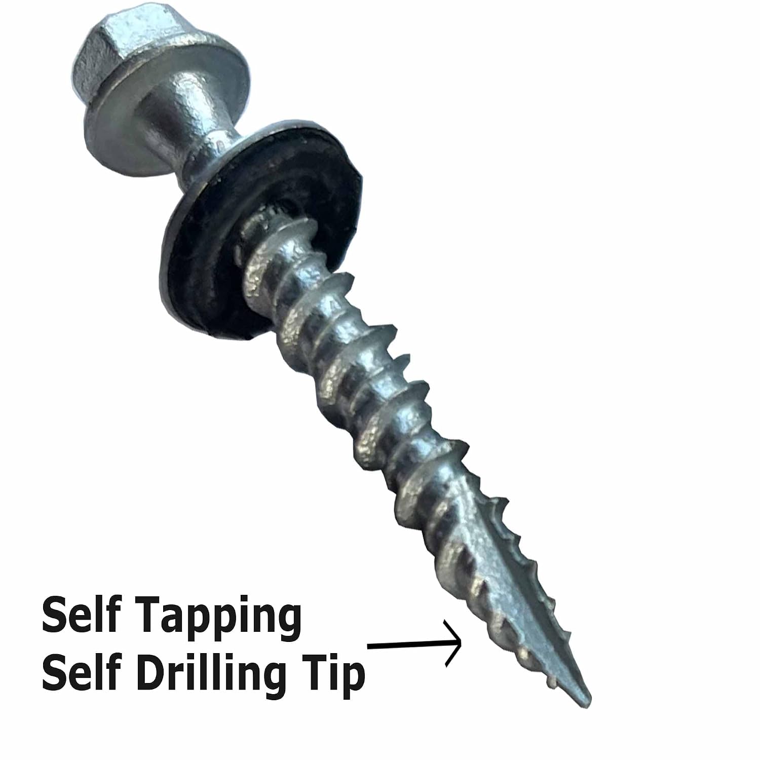 Metal Roofing Screws - #10 x 1.5' – Self Tapping ¼' Hex Head with EPDM Rubber Washer – for Metal to Wood, Corrugated Roofing, Siding, Sheds, Pancake Screw - Hex Drive Easy Install - Brown (2500)